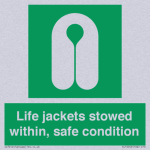 Life jackets stowed within